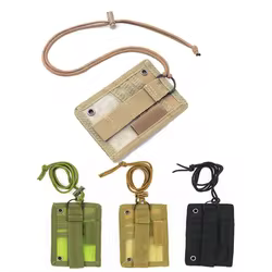 Portatarjetas táctico ajustable para identificación y tarjetas