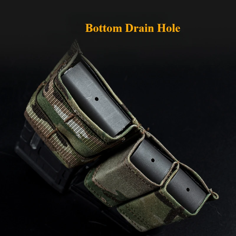 Bolsa Molle Dual para revistas, bolsa para revistas de 9mm y 5,56, bolsa de almacenamiento táctica multifuncional para caza al aire libre - imagen 3