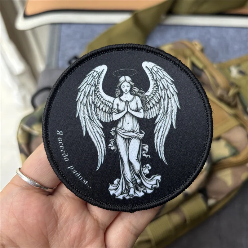 Parche táctico ángel militar con gancho y bucle para ropa mochila - imagen 2