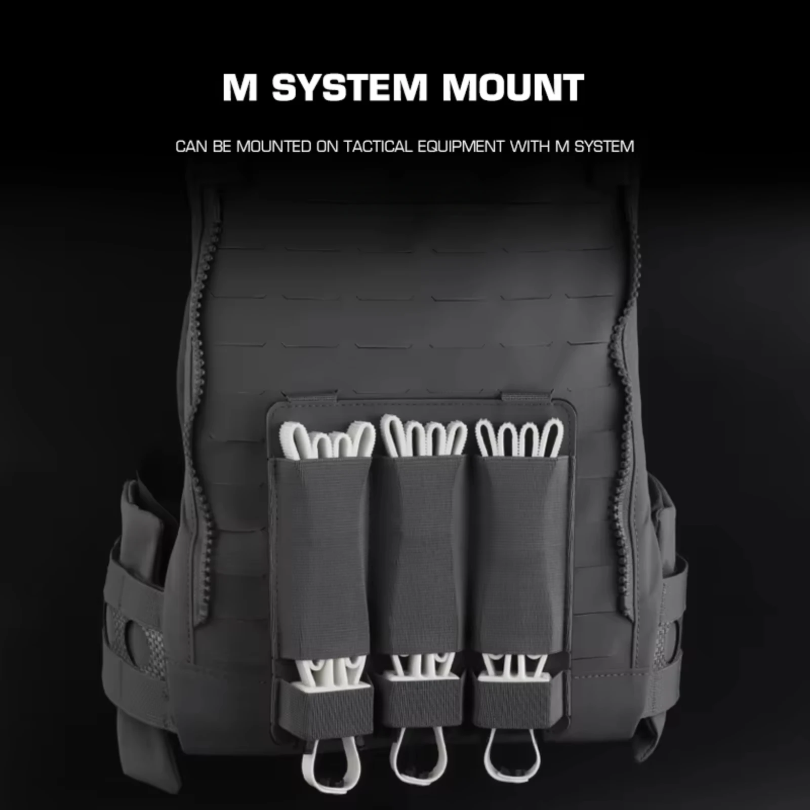 Soporte de sujeción de brida de Cable de plástico elástico táctico, funda de almacenamiento de Cable MOLLE para caza, portador de placa Airsoft FCPC - imagen 5