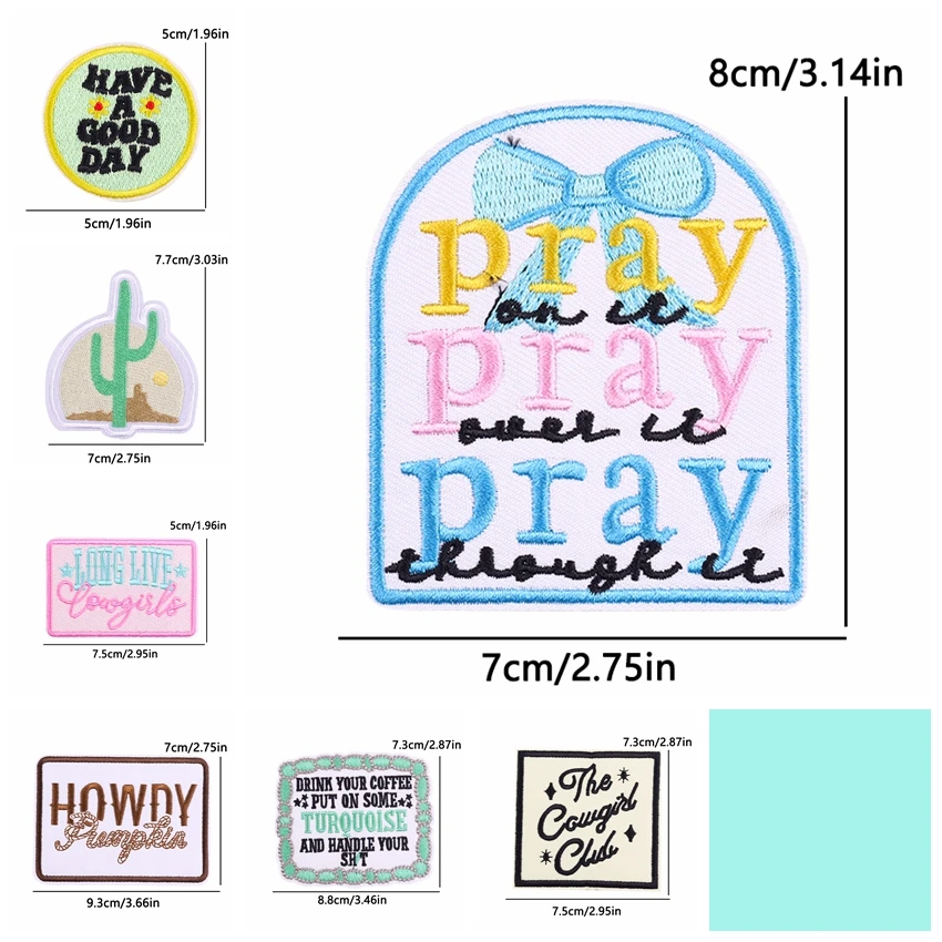 10 unids/set de parches bordados con letras de arcoíris de dibujos animados, parche con letras a la moda, parches para planchar para ropa, mochila, chaquetas, sombreros DIY - imagen 5