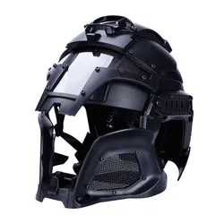 Casco táctico Modular Medieval Iron Warrior protector Paintball Airsoft casco lentes reemplazables deportes al aire libre equipo de ciclismo