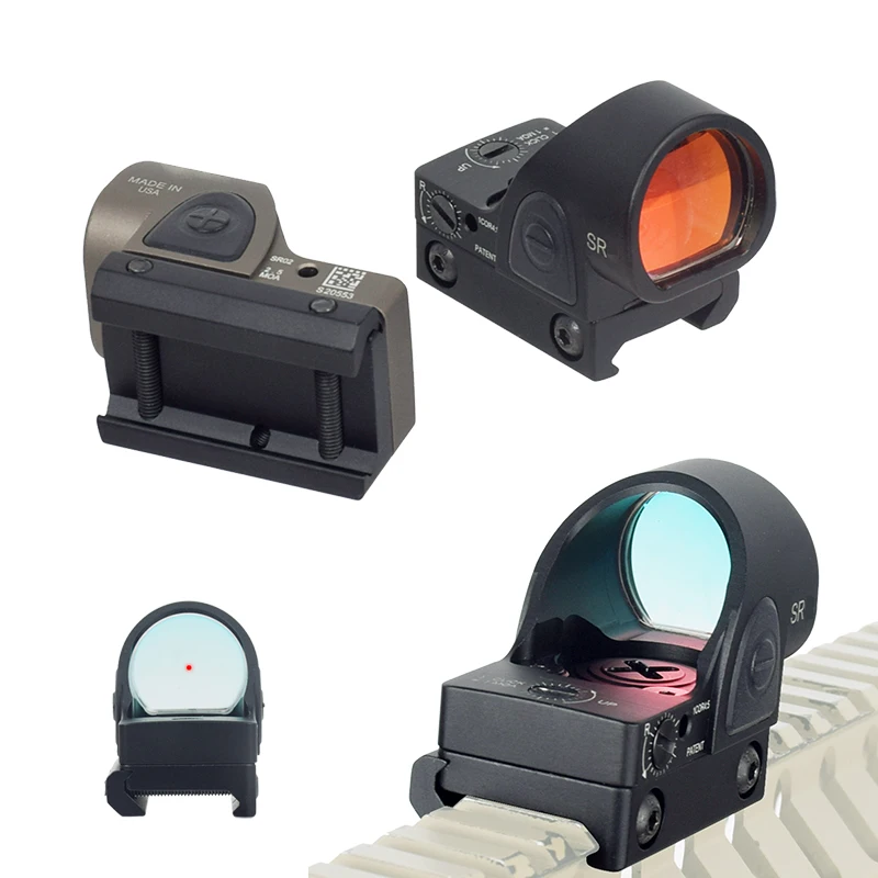 Mira telescópica táctica Airsoft RM HD SR, mira réflex de punto rojo, mira óptica de puntería ajustable para riel de 20mm G17 G19 AR15 M4 - imagen 4