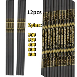 Toparchery 33 Flecha de carbono ID 6,2mm para arco recurvo y compuesto