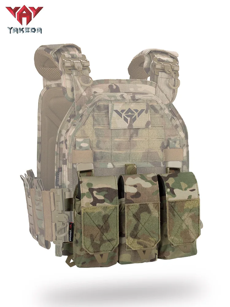 YAKEDA-colgador de pecho táctico, accesorios de repuesto multifuncional, cubierta abatible 556/762, Panel frontal Triple compuesto Universal - imagen 2