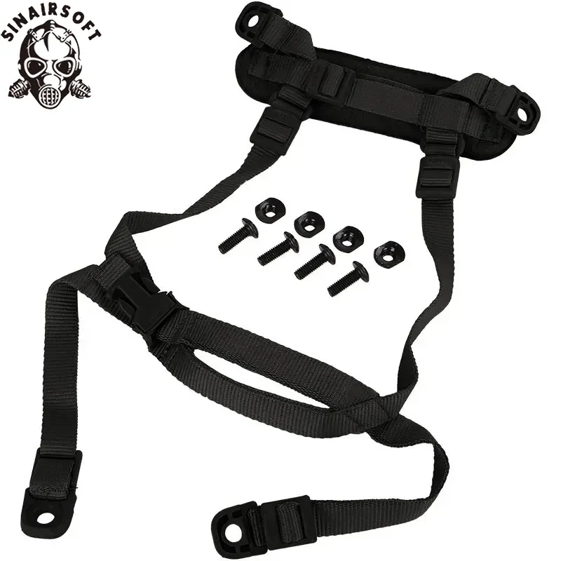 Sistema de retención de casco táctico, correa para la barbilla en forma de H para accesorios de casco MICH /ACH AF PASGT/M88