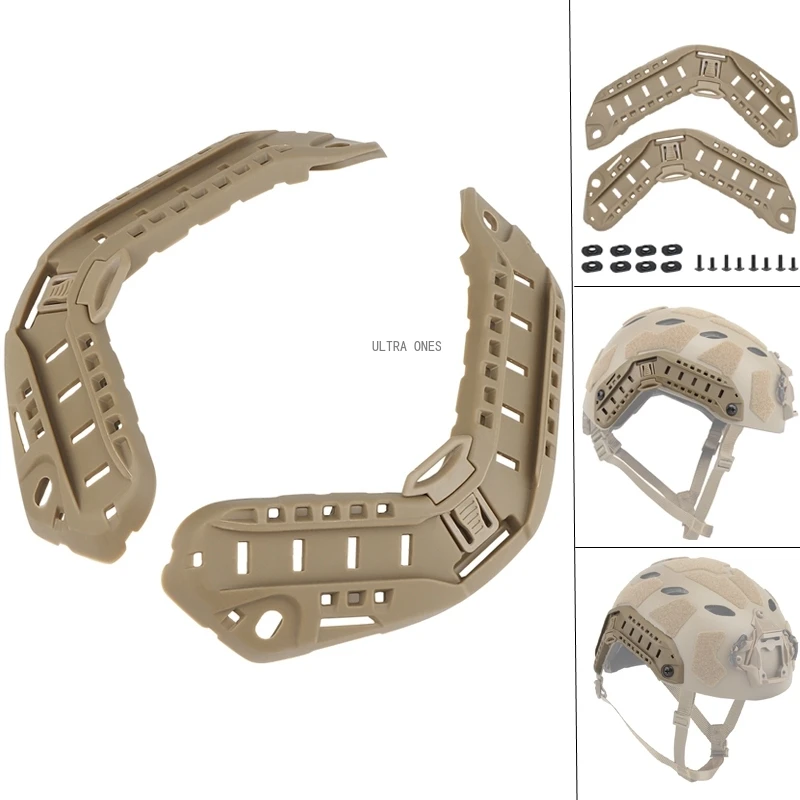 Riel de guía lateral para casco táctico, 1 Juego de rieles de montaje para casco de arco, accesorios para casco rápido de caza
