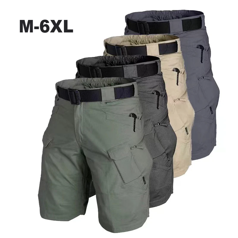 Pantalones cortos cargo hombre impermeables verano senderismo pesca