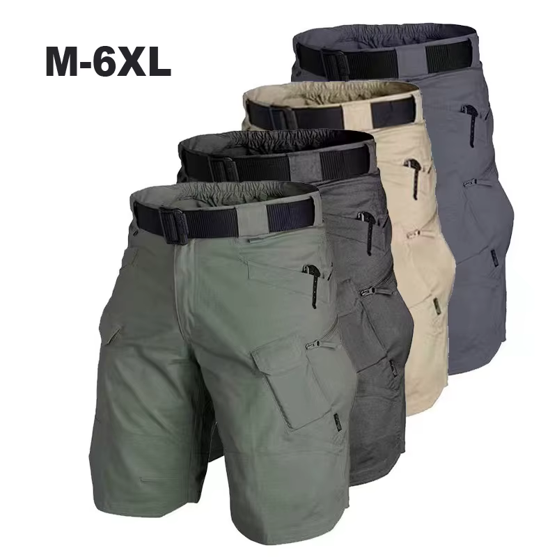 Pantalones cortos cargo hombre impermeables verano senderismo pesca