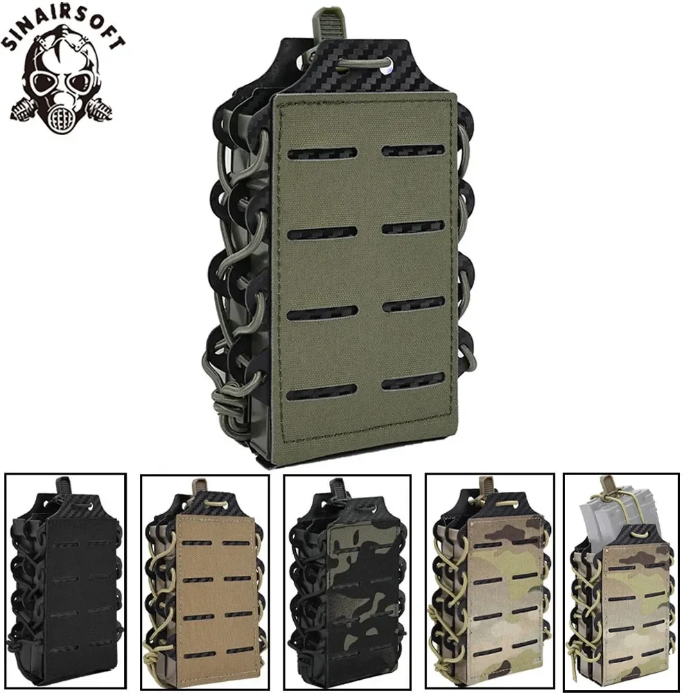 Bolsa táctica Molle de doble capa para revista Mag, bolsa para 5,56/7,62 M4 AK AR15 Laser Mag, soporte para revista, equipo de caza - imagen 2