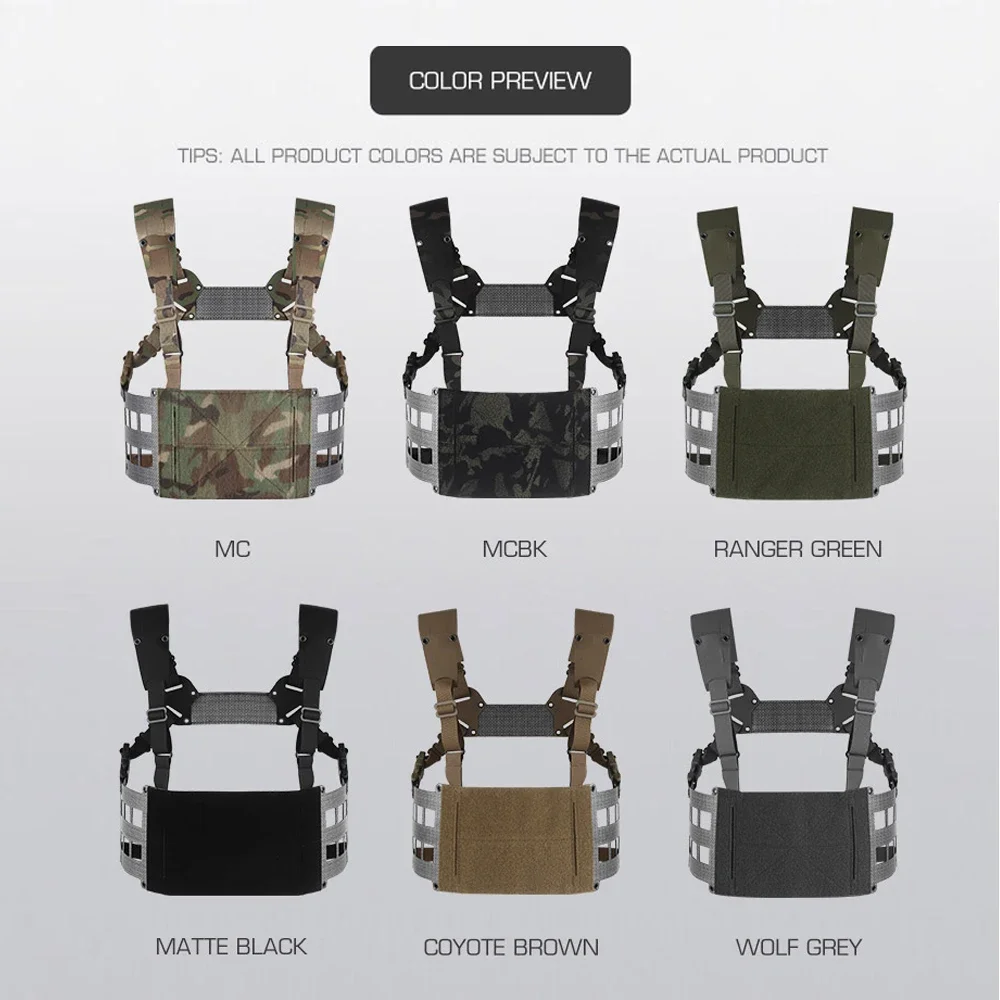 Chest rig táctico V2 extensible con portaplacas MOLLE - imagen 5