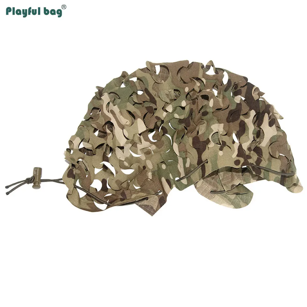 Casco táctico rápido, cubierta de camuflaje para Cosplay al aire libre, tela de camuflaje, casco de caza, refugio protector, corte láser NA57 - imagen 4