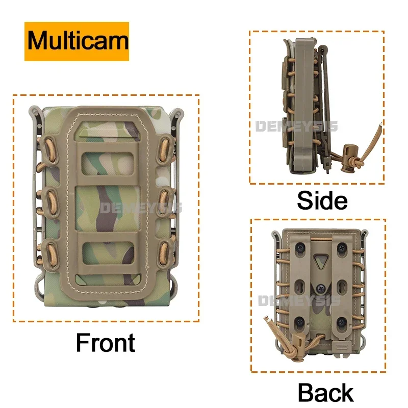5,56 bolsa para revistas, bolsas Molle flexibles Fast Mag para AK 74 47 AR M4 5,56, 7,62 bolsa para Rifle, pistola, soporte para revistas - imagen 2