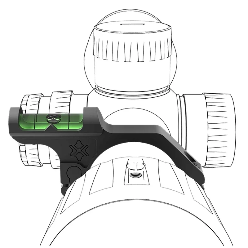 Vector Optics Nivel de burbuja de 30/34 mm en el lado del anillo Se adapta a miras de rifle de 30/34 mm - imagen 3