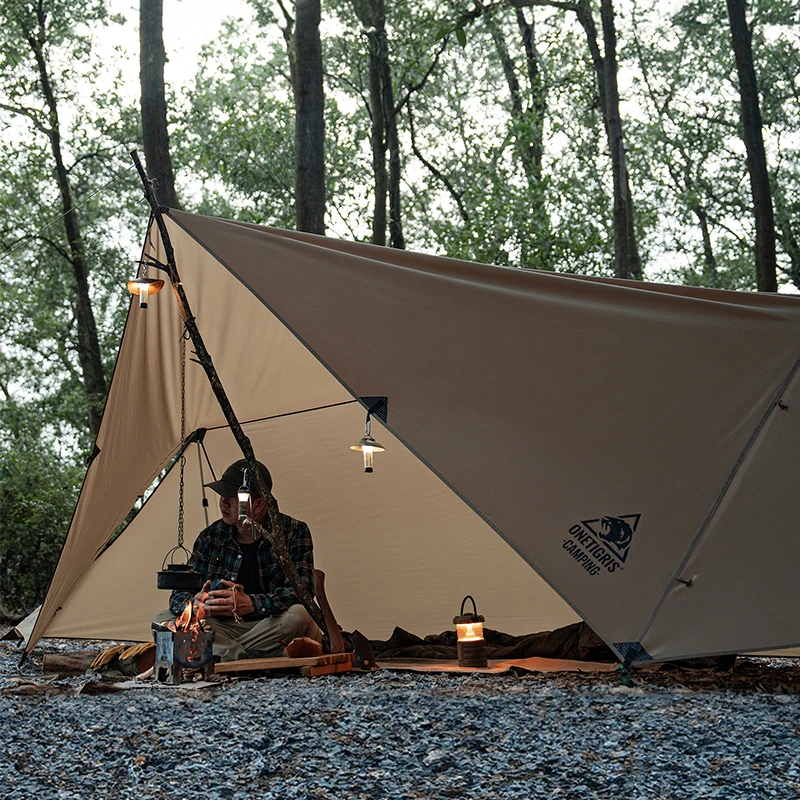 OneTigris, lona para hamaca al aire libre, refugio para acampar, lona impermeable, compacta, versátil, duradera, para mochilero, toldo para tienda de playa - imagen 5