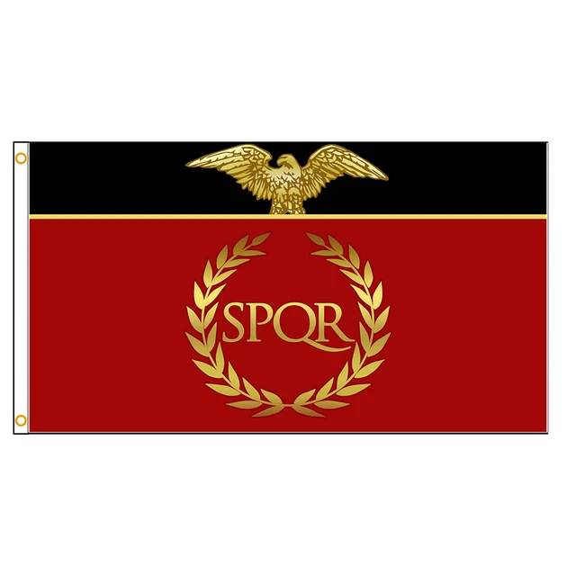 FLAGLAND 90x150cm SPQR Empire Romano Bandera del Senado y Pueblo de Roma - imagen 4