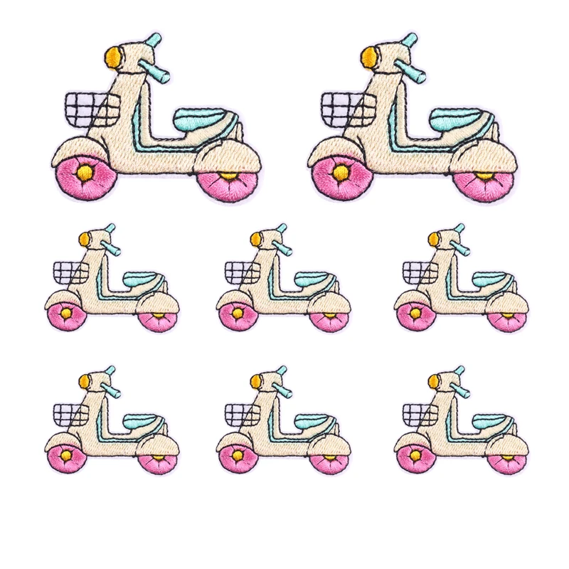 Parche de dibujos animados para planchar en la ropa, para el coche parches bordados, Jeep, chaquetas, decoración, pegatinas DIY, coser insignias, 10 piezas - imagen 5