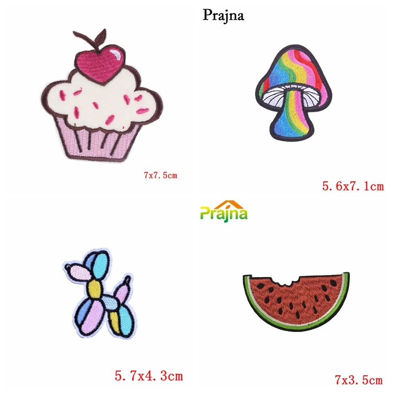 Parche bordado de gato Hippie, dibujos animados, Animal, Calavera, parches termoadhesivos para planchar en la ropa, 10 unids/lote - imagen 5