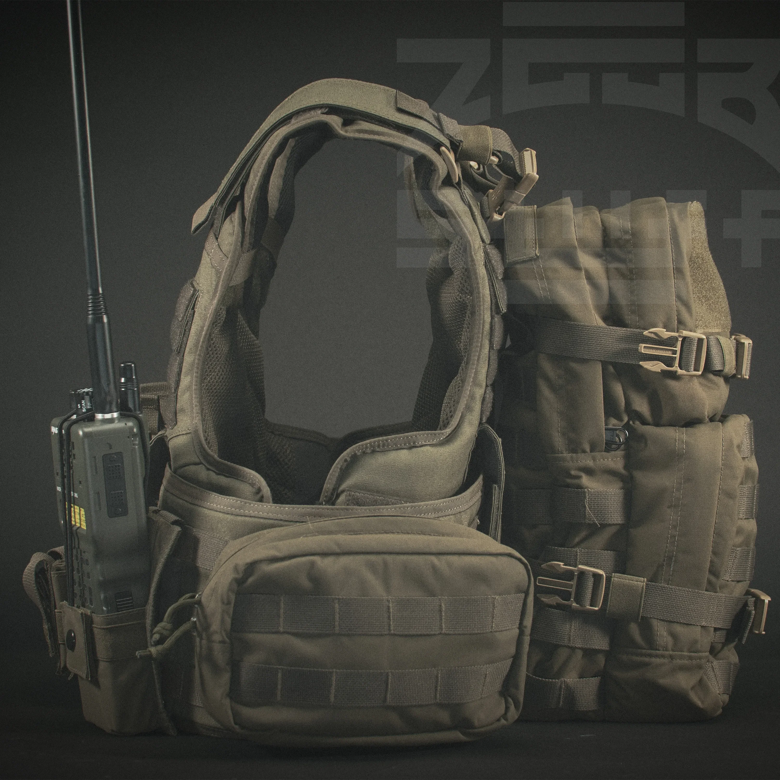 RG Color MOLLE Paquete de radio Chaleco táctico Bolsa de accesorios - imagen 3