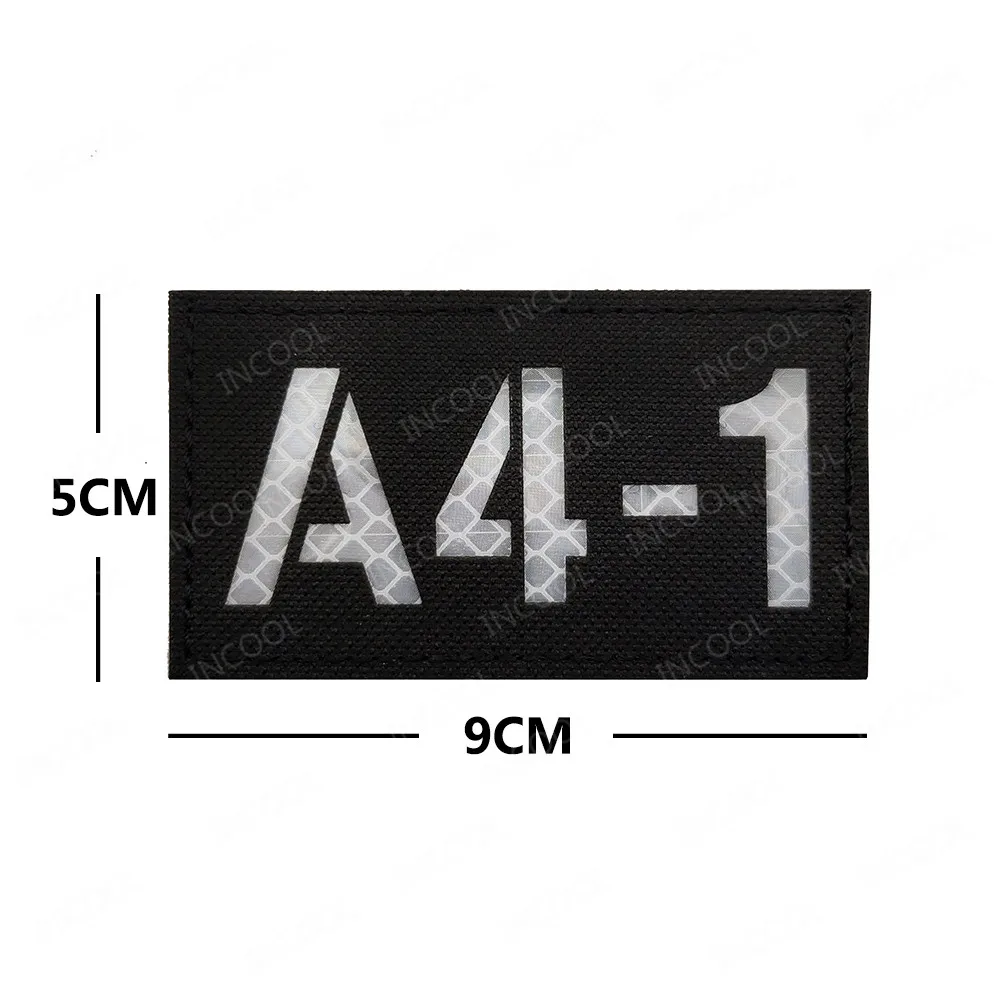 Parche reflectante infrarrojo para bolso de ropa, tira de Chevron, brazalete, Parche de hombro con apliques, Letra de señal de llamada 1B9/2B9/3B9/6B9 IR - imagen 3