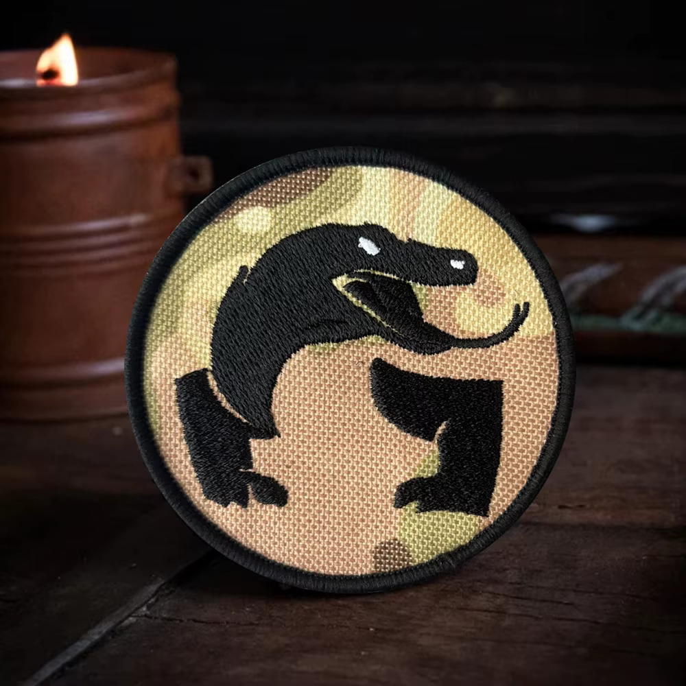 Parche táctico velcro lagarto lengua larga – Insignia moral militar - imagen 5