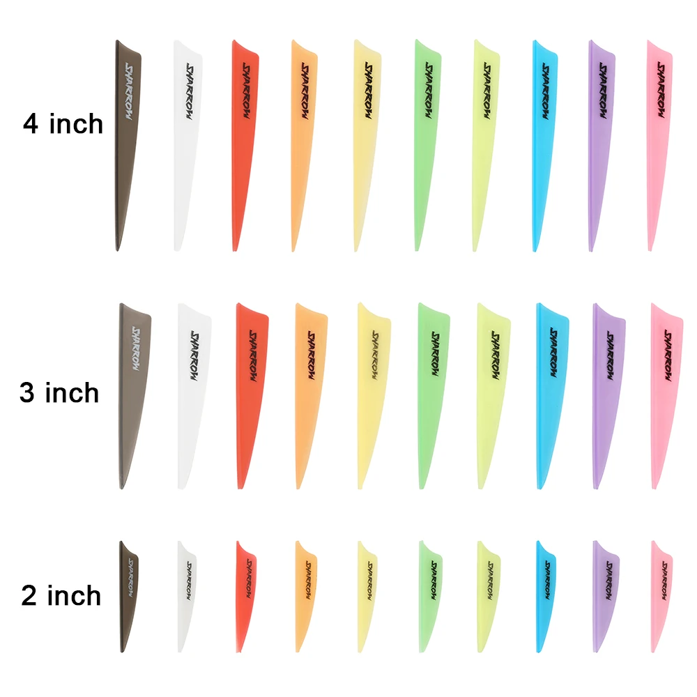 50 Uds pluma de flecha de goma 2/3/4 pulgadas paleta de flecha transparente Fletching flecha de carbono tiro con arco objetivo de caza - imagen 3
