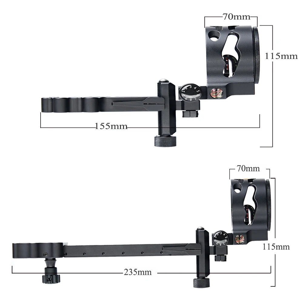 Toparchery mira de arco de 5 pines, vista de Metal completo, espaciado de Pin de puntería ajustable para tiro con arco compuesto/arcos recurvos, tiro de caza - imagen 5