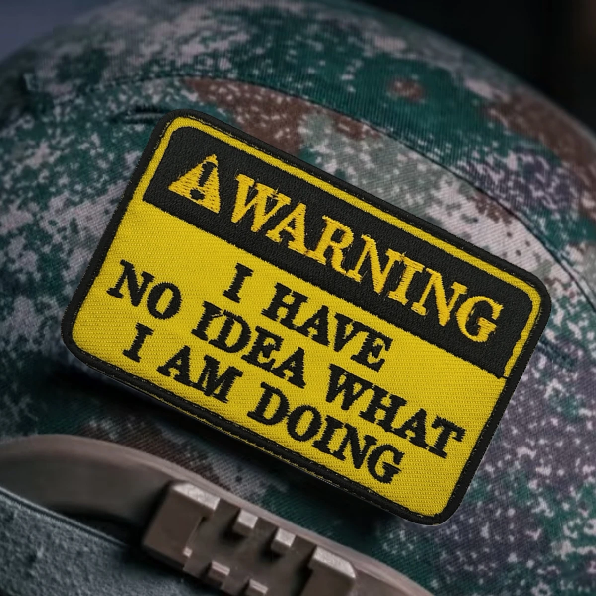 ADVERTENCIA NO HAVE IDEA WHAT I AM DOING Parche táctico moral bordado gancho y bucle parches personalizados mochila pegatina del ejército militar - imagen 2