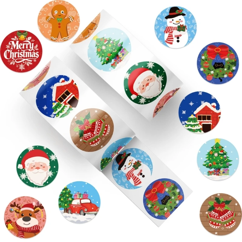 Pegatinas navideñas para decoración tabletas, calcomanías navideñas PVC, suministros para manualidades DIY, adhesivo arte - imagen 4