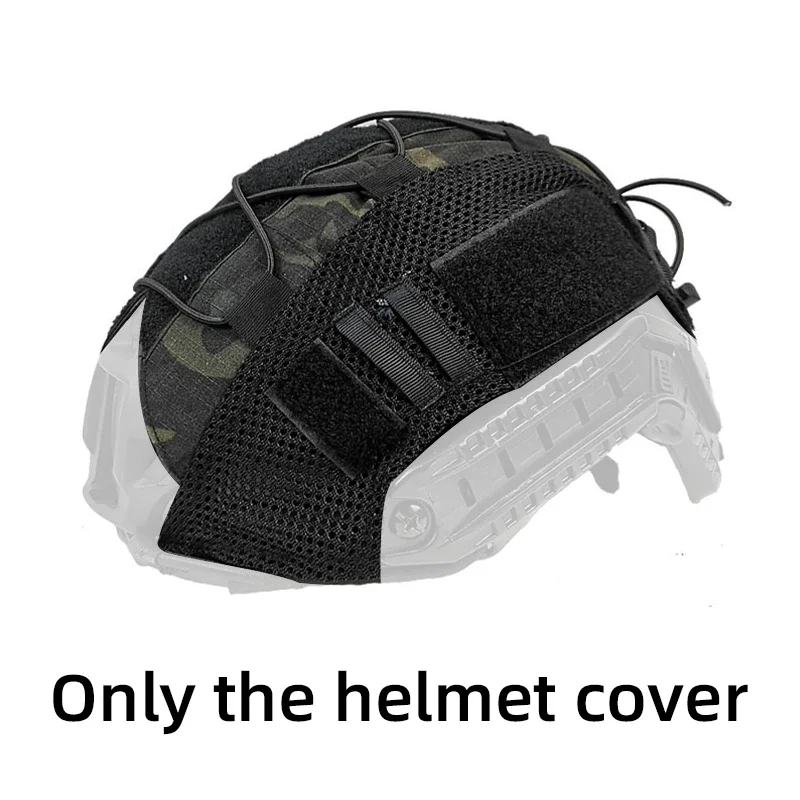 FAST Protector de tela para casco de camuflaje, cuerda elástica, verde, táctico, resistente a los arañazos - imagen 4