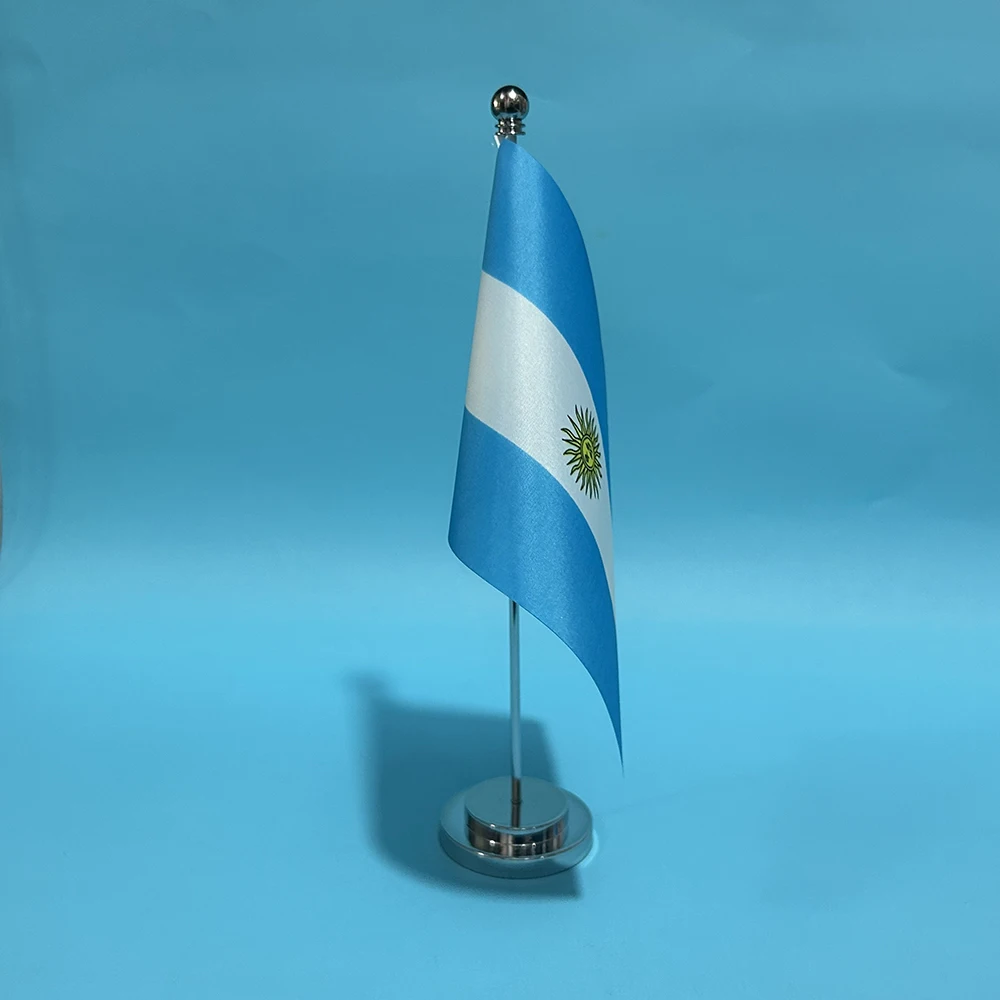 BANDERA DE SKY, bandera de escritorio de oficina, bandera de Argentina, 14x21cm, pancarta nacional argentina, adornos de escritorio, banderas - imagen 4