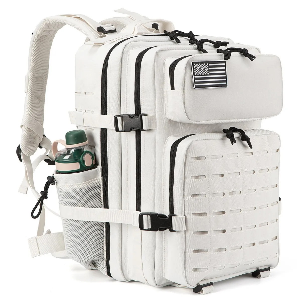 Mochila táctica con portavasos doble para senderismo, camping - imagen 4