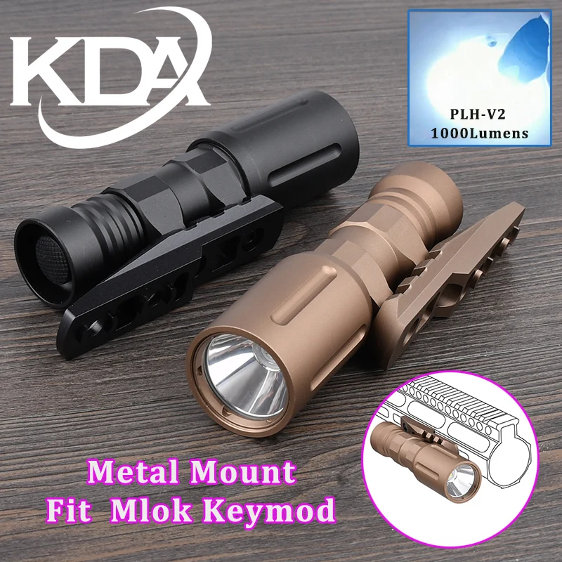 Linterna táctica KDA montaje Base M300 M600 M340 M640 Scout luz soporte Airsoft equipo de caza MLOK KEYMOD Accesorios