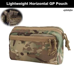 Bolsa de extensión GP lateral ligera, almacenamiento MOLLE, cremallera bidireccional, anillo de retención incorporado, uso táctico al aire libre