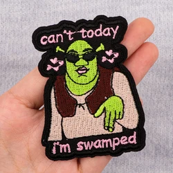 lata  Parches 't today para ropa, parches bordados con plancha de dibujos animados divertidos para ropa, accesorio de apliques de rayas DIY