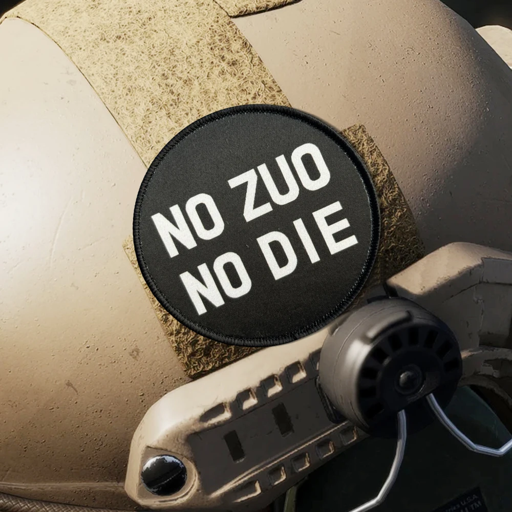 Parches tácticos No Zuo No Die para ropa, parche divertido de gancho y bucle, insignia militar, brazalete, pegatinas decorativas para mochila - imagen 4