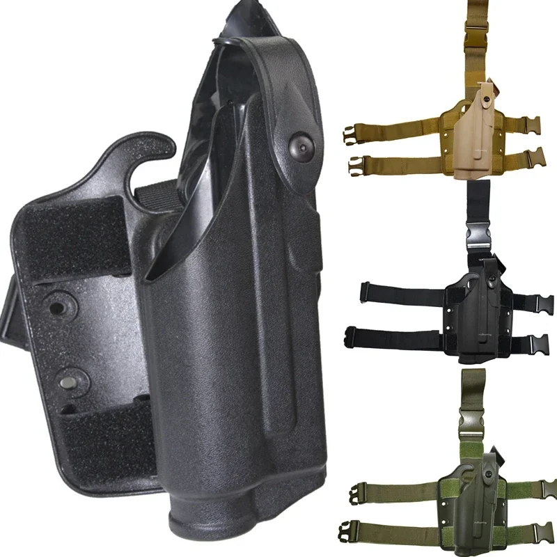 G17 linterna rodamiento muslo funda táctica pistola Holser para GL 17 19 pistola caza gota pierna funda para X200 luz - imagen 2