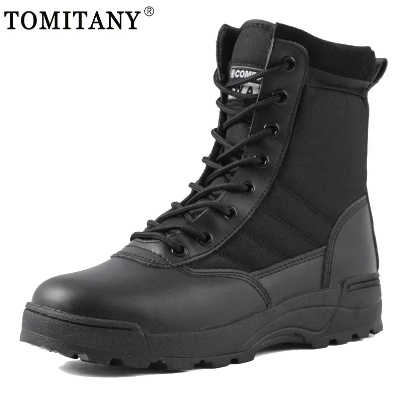 Botas de camuflaje táctico para hombre, zapatos de combate para hombre, botas de combate de fuerza especial para el desierto, botas de seguridad para el trabajo al aire libre, zapatos tobilleros - imagen 4
