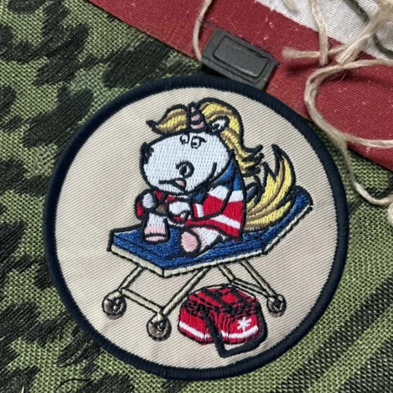 Lustiger Anime-Pony-Stickerei-Patch, taktische Weste, Klettverschluss, Moralabzeichen, Rucksack, dekorative Aufkleber, Armband-Patches für Kleidung - imagen 2