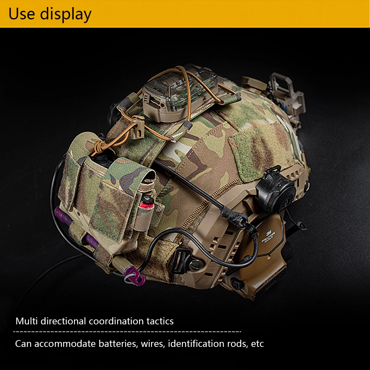 Bolsa táctica para casco, caja de batería, bolsa de contrapeso, batería remota, bolsa de almacenamiento de accesorios para casco con gancho para casco rápido - imagen 5