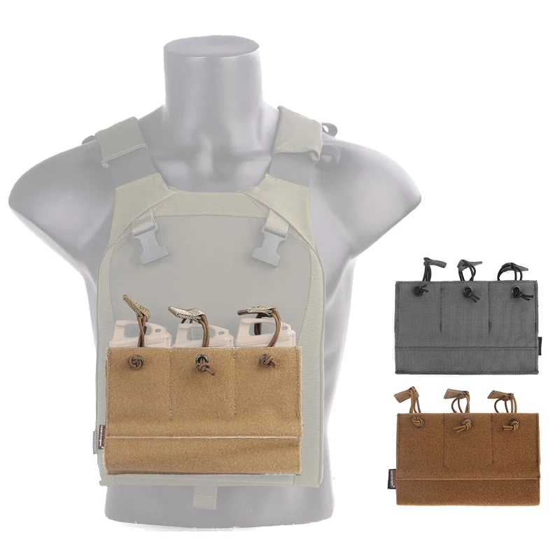 Emersongear Panel Triple M4 Mag bolsa para LVMBAV PC gancho táctico bucle caza chaleco Mag bolsa accesorios EM9058 - imagen 2