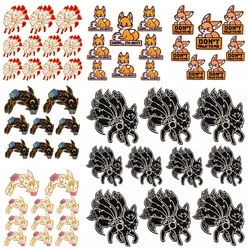 Prajna-parches bordados de dibujos animados para ropa, 10 piezas, zorro, ballena