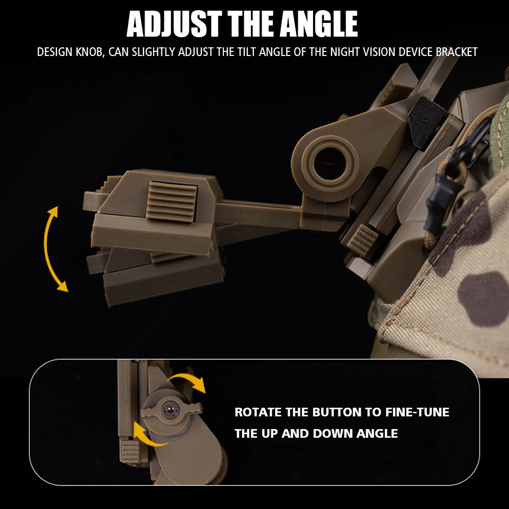L4G24 NVG montaje de Metal para PVS15 PVS18 PGPNVG18 gafas de visión nocturna táctica Militar caza Paintball Airsoft OPS casco rápido - imagen 5