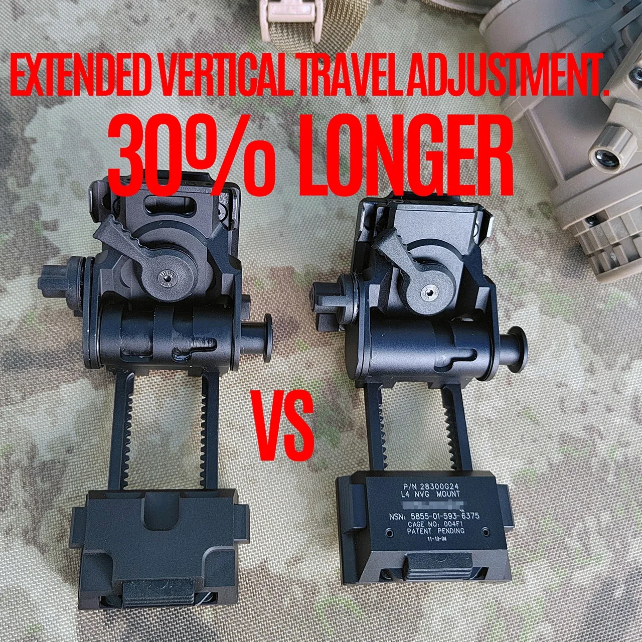 Brazo de montaje de casco con marco de aluminio, versión extendida L4 G24 NVG Mount, accesorios para PVS15, PVS18, PVS21, PVS31, - imagen 5