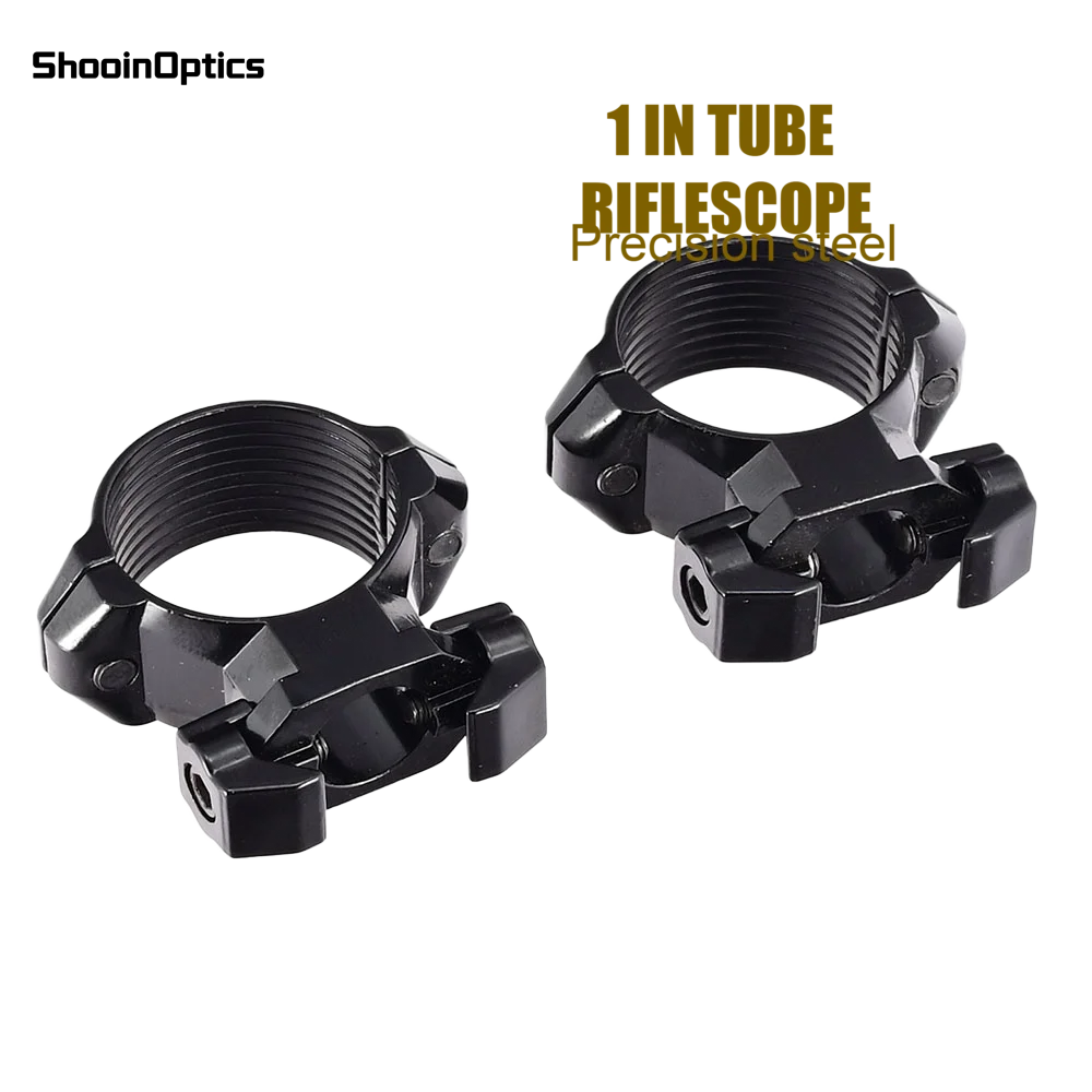 Shooin Optics MIM Steel Riflescope Mount Ring 1 Inch Tube Weaver Precision Mount - imagen 4