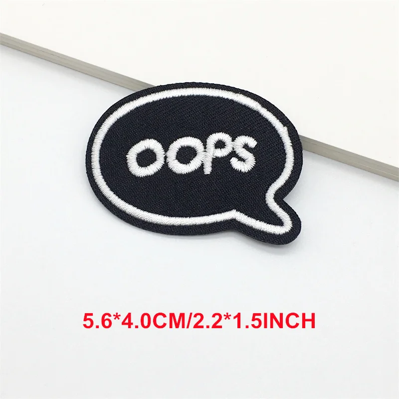 Parche de ropa con letras Punk en blanco y negro, pegatinas bordadas de dígitos para planchar, apliques de insignia DIY para chaqueta de ropa, 10 piezas por lote - imagen 4