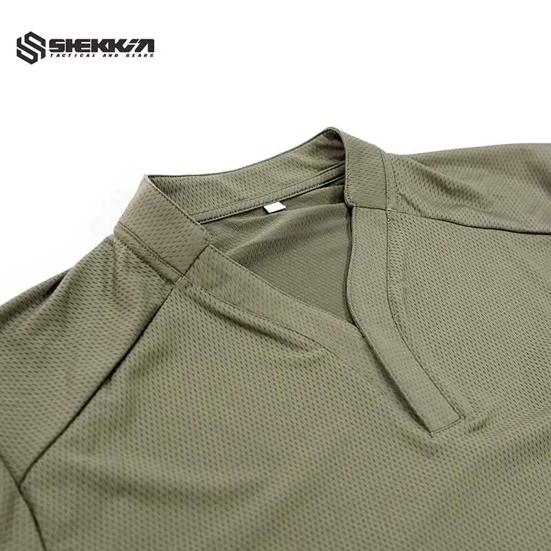 Shekkingears camiseta de Rugby estilo Velocity, camisa táctica de secado rápido, manga corta, camisa militar de caza - imagen 2