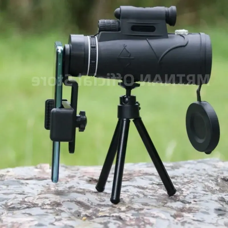 Binoculares potentes HD con Zoom militar, telescopio profesional portátil de largo alcance, Monocular de baja visión nocturna para caza, 50x60