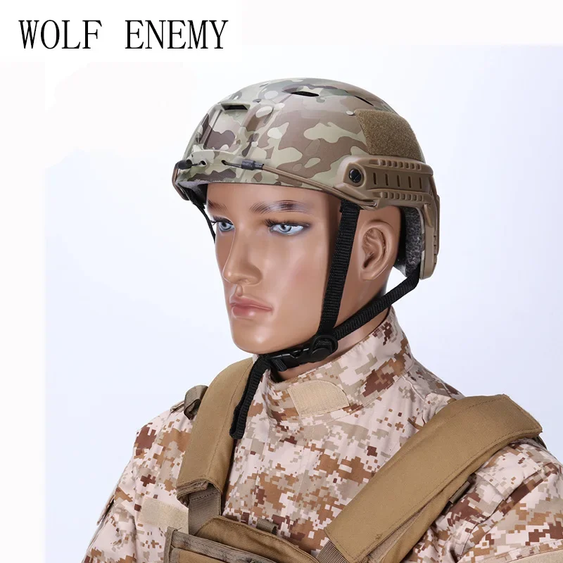 Casco táctico tipo BJ para deportes al aire libre, equipo de Paintball Airsoft, protector de cabeza con visión nocturna, montaje de cámara deportiva - imagen 2