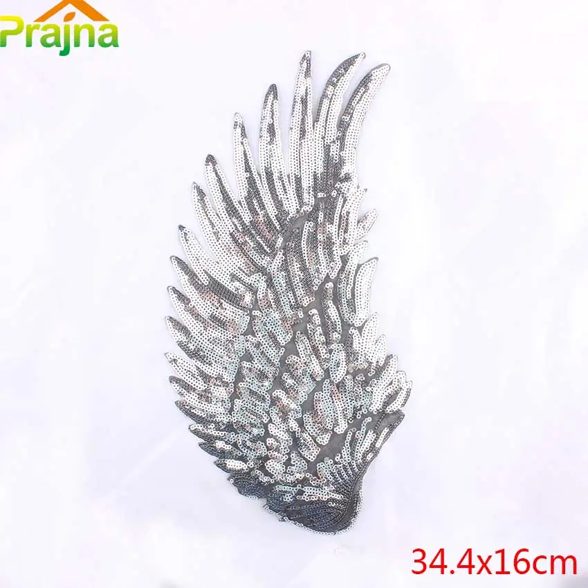 Parche de lentejuelas de dibujos animados, parches bordados de ala de unicornio y sirena, decoración de costura de ropa DIY, apliques de parche bordado de lentejuelas - imagen 5